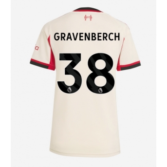 Liverpool Ryan Gravenberch #38 Maglia Gara Trasferta Repliche 2025-26 Donna Maniche Corte